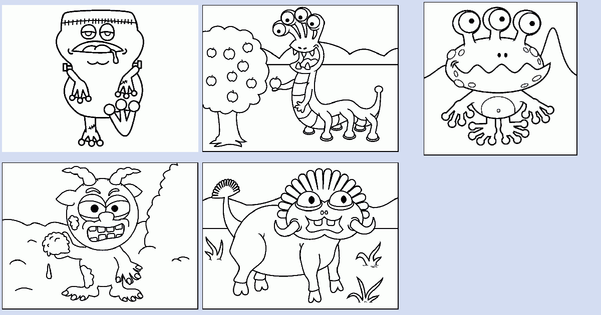 Monster coloring book - Coloring Pages 4 U