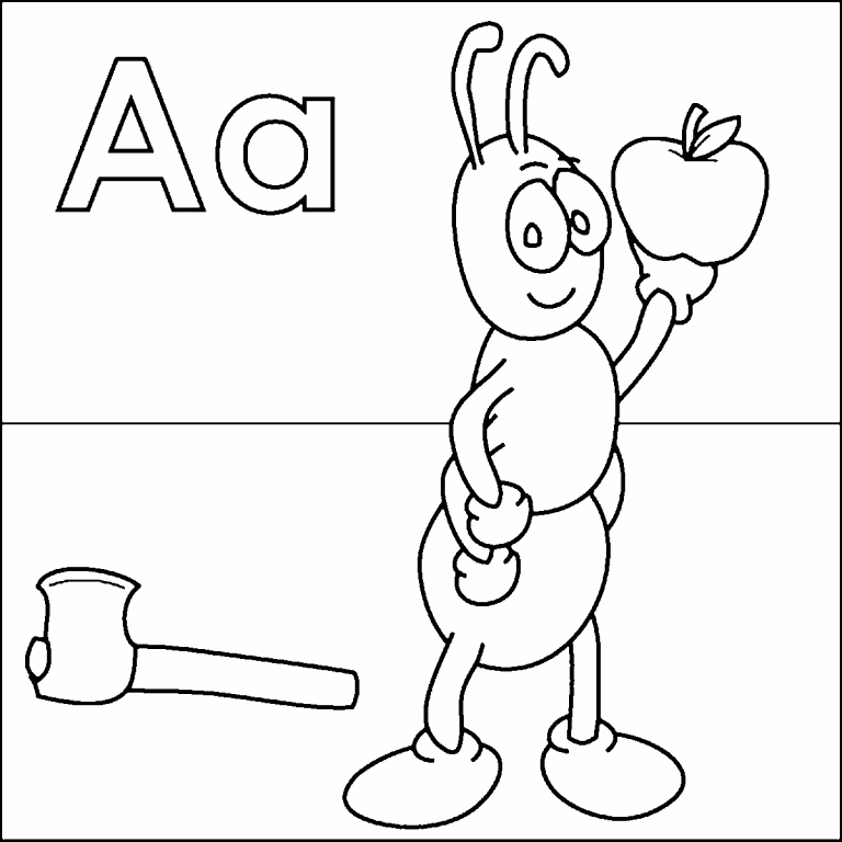 Letter A coloring page  Coloring Pages 4 U