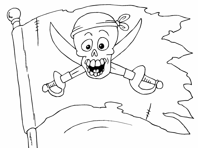 Jolly Roger Coloring Page Coloring Pages 4 U
