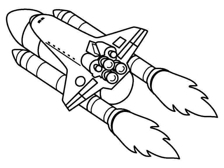 Space Shuttle Coloring Worksheets