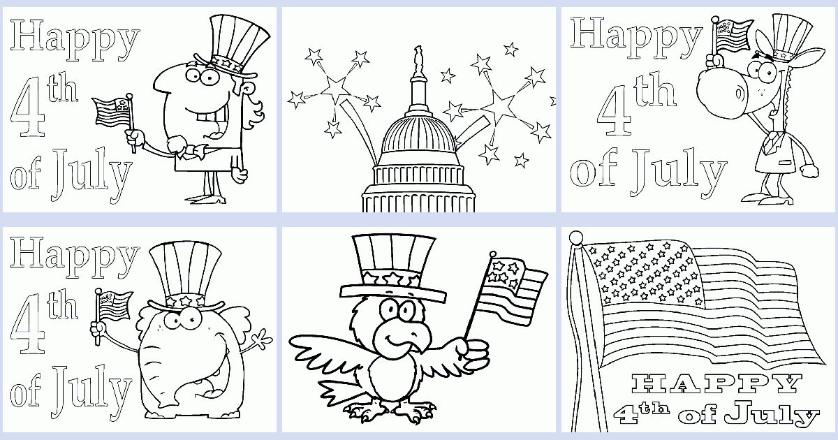 4th of July coloring book - Coloring Pages 4 U