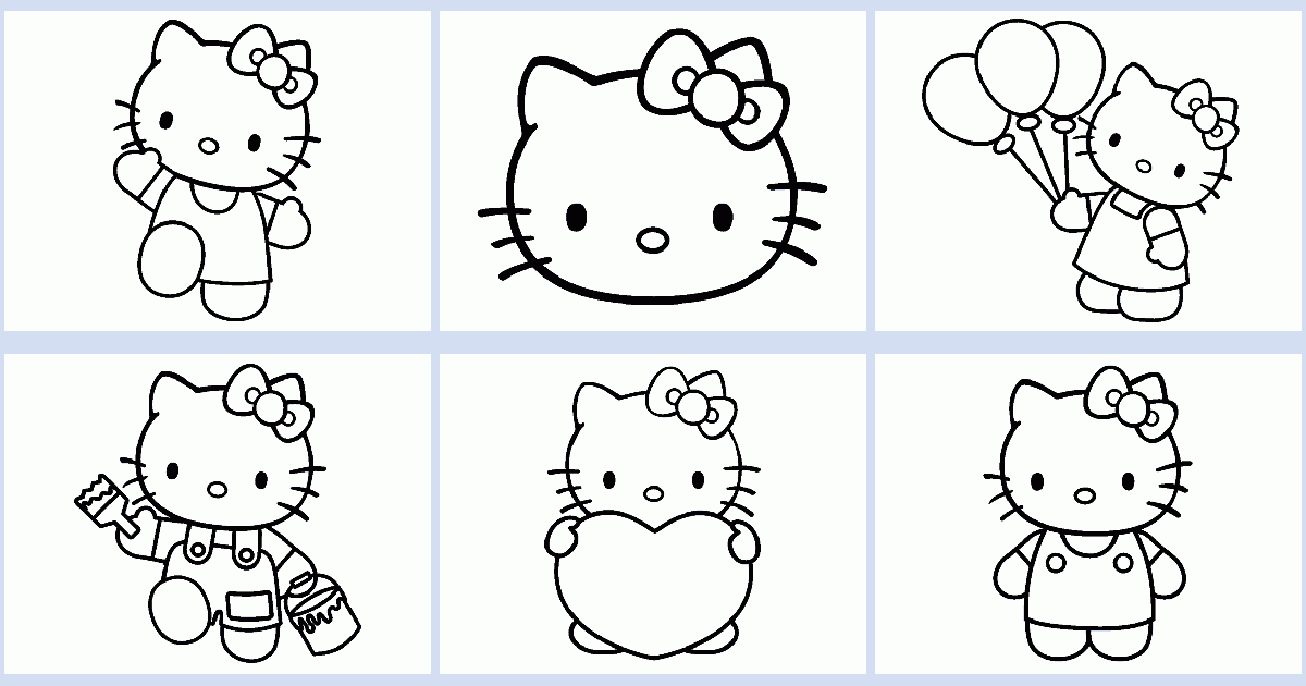 Hello Kitty picture to print and color - Hello Kitty Kids Coloring Pages