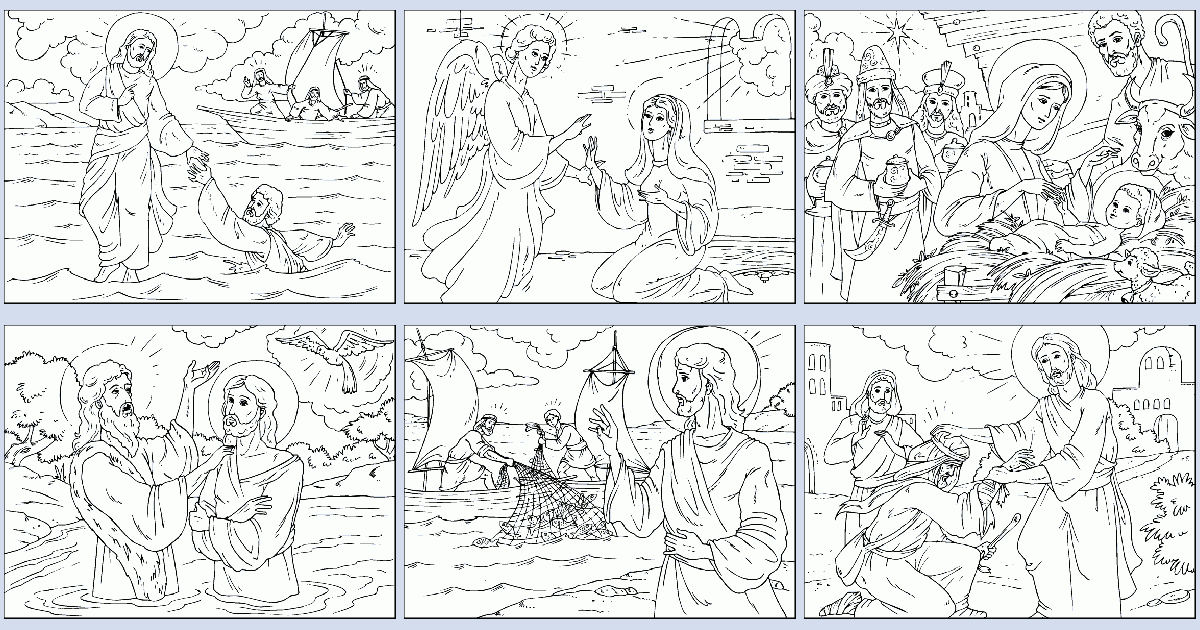 Bible:new Testament Coloring Book - Coloring Pages 4 U