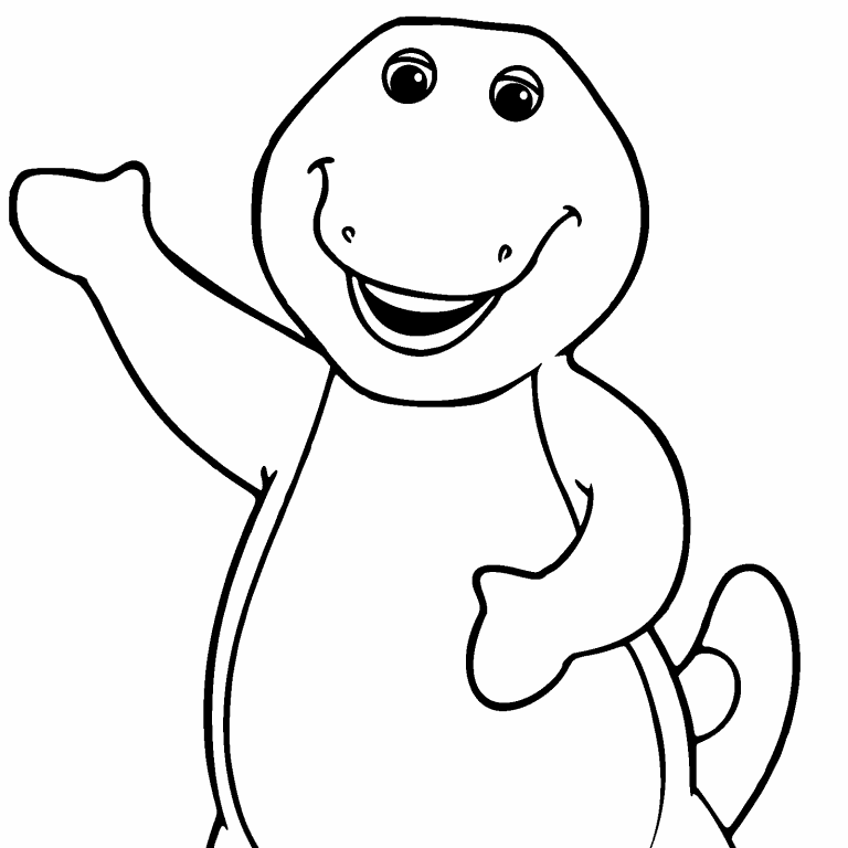 Barney the Dinosaur coloring page - Coloring Pages 4 U