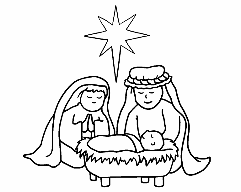 Download Baby Jesus coloring page - Coloring Pages 4 U