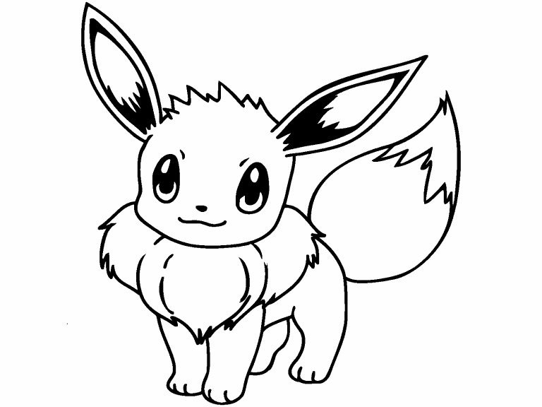 Eevee Pokemon coloring page - Coloring Pages 4 U