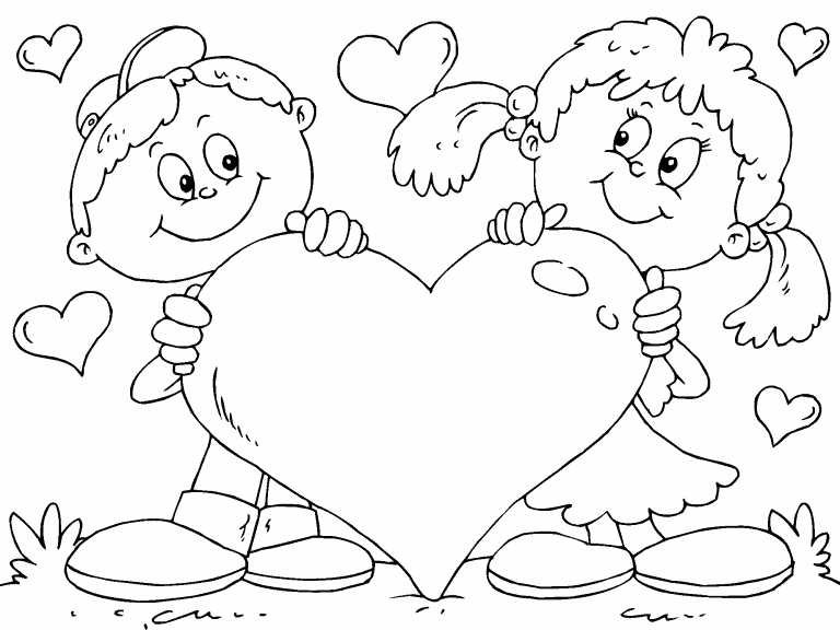 dia de san valentin coloring pages